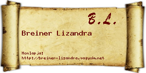 Breiner Lizandra névjegykártya